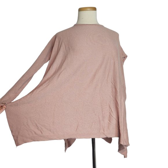 Romeo & Juliet Couture Sweater Pink Small XS/S Long Sleeve Poncho Style - Picture 4 of 9